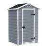 Keter Manor 4x3' (1.3 x 1m) Garden Shed - Grey