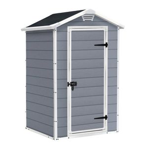 Keter Manor 4x3' (1.3 x 1m) Garden Shed - Grey