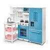 Plum Play AU Penne Pantry Wooden Corner Kitchen with Fridge Fun for Kids - Blue
