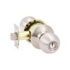Lockwood Satin Stainless Steel Symmetry Imperial Entrance Knobset