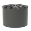 Melro Tanks 50000L Round Poly Water Tank - Slate Grey
