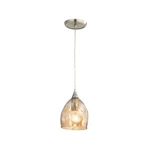 CLA Lighting ORDITO Chrome with Glass Pendant Light - Champagne
