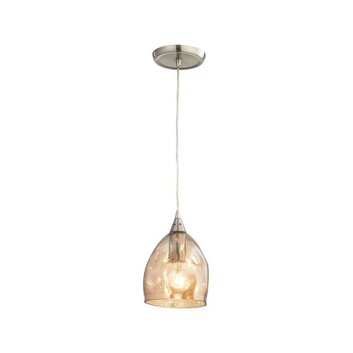 CLA Lighting ORDITO Chrome with Glass Pendant Light - Champagne