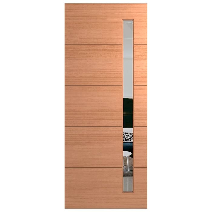 Hume 2340 x 1200 x 40mm Entrance Door Linear Clear Glass XLR160