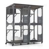 Costway 182cm Cat Condo House Indoor Outdoor Kitten Cage Enclosure