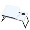 Catzon Laptop Desk For Bed With 5 Adjustable Angles & Cup Holder-white