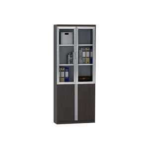 Modern Furniture XANDER 2 Door Display Cabinet 80cm - Black
