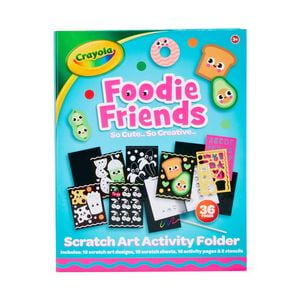 Crayola Foodie Friends DIY Crafting Scratch Art Activity Folder