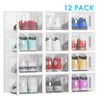 Ufurniture 12PCS Large Plastic Shoe Boxes Aromatic Stackable