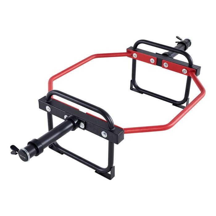 VEVOR Trap Bar Hex Bar Black and Red for Strength Training Equipment