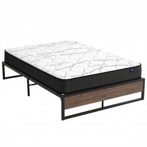 Giselle Double Mattress 16cm And Artiss Metal Bed Frame Set For Guest Rooms Studios