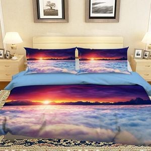 3D Sunset Sea 163 Bedding Set Pillowcases Quilt Duvet Cover Set Queen King
