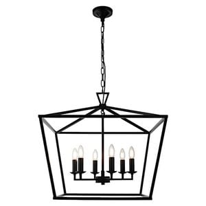 Cougar Lighting Perigan 6lt Pendant Light Black
