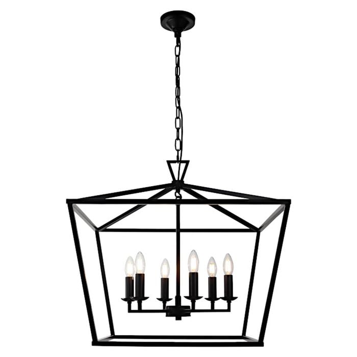 Cougar Lighting Perigan 6lt Pendant Light Black