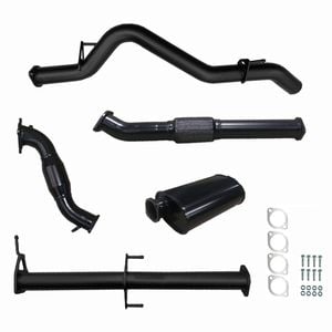 Ignite Exhausts Turbo Back For Mitsubishi Ml Triton 3.2l 3" Cat & Muffler Black Aluminised Steel