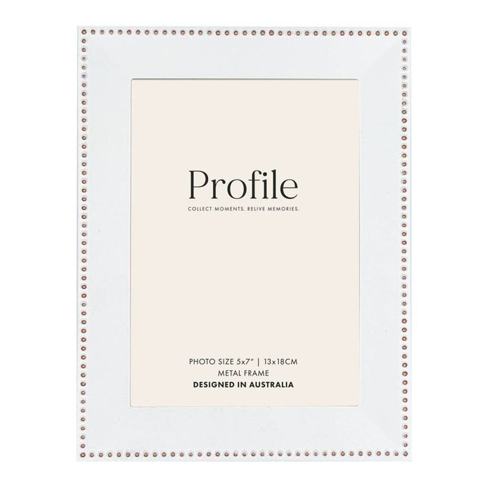 Noble White Gold 5x7 Photo Frame