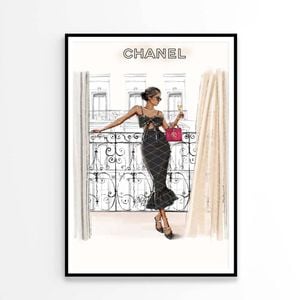 Luxury Fashion Store with Black Lady Print 100% Australian Made 60x90cm (Poster)