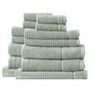 14pc Renee Taylor Cambridge 650gsm Textured Bath/hand/face Towel Eucalyptus