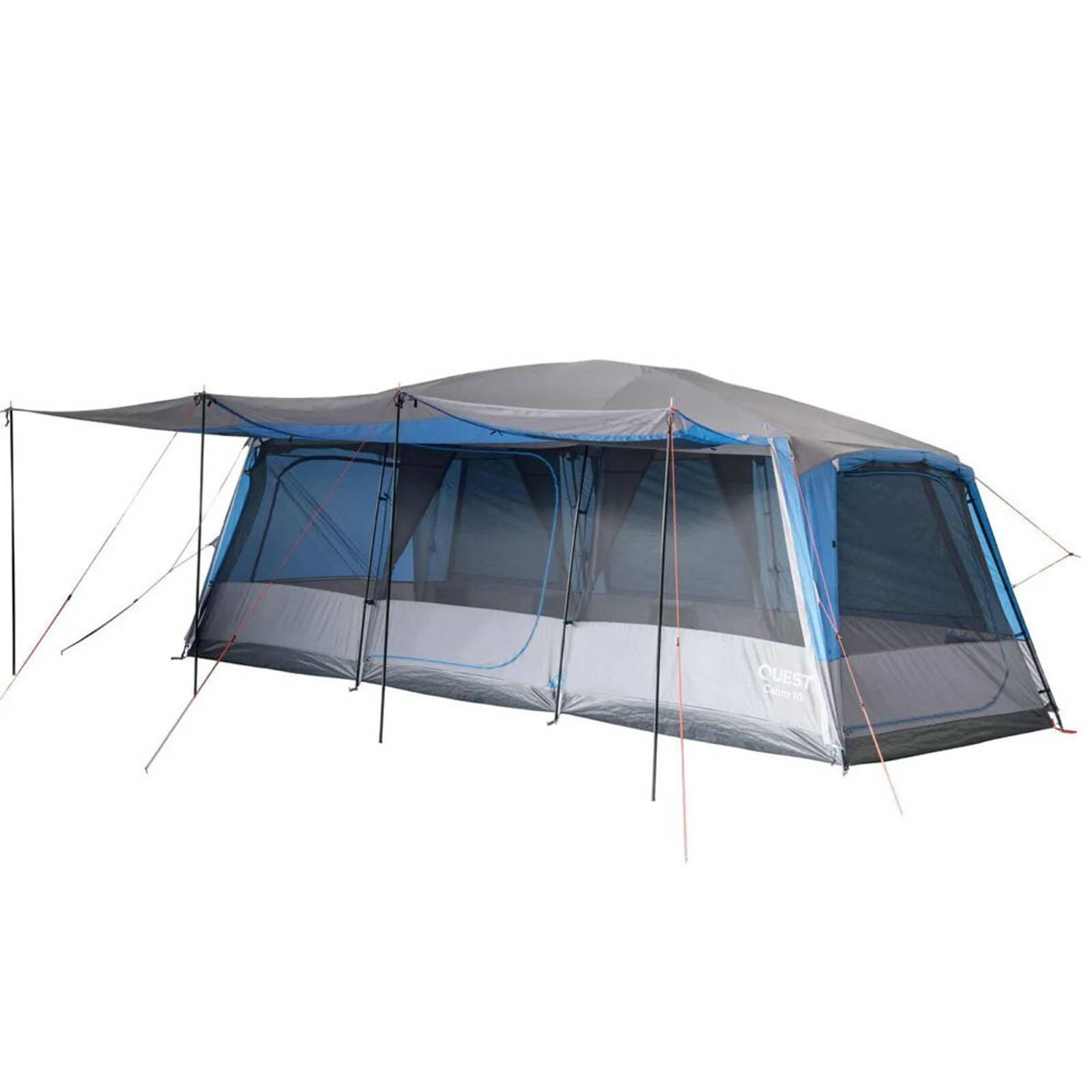 Quest 260cm Cabin 10 Person Tent Outdoor Camping Shelter Bunnings Australia