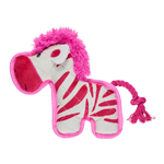 Happy Tails Tough Safari Zebra Toy