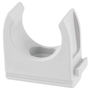 DETA 25mm PVC Conduit Mounting Clip Grey - Single Pack