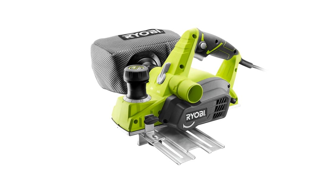 An electric planer photographed on a plain white background