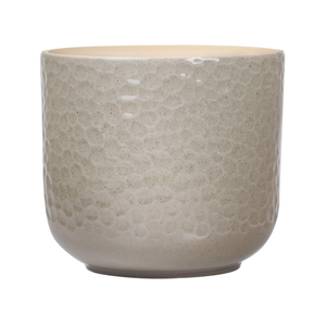 Borralheira 170 x 195mm Hammered Beige Indoor Ceramic Pot