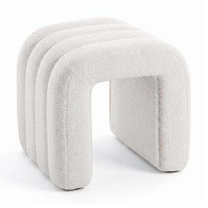 Nordhavn Velvet Ottoman Footstool Upholstered Accent Stool | 50×39×45.5cm