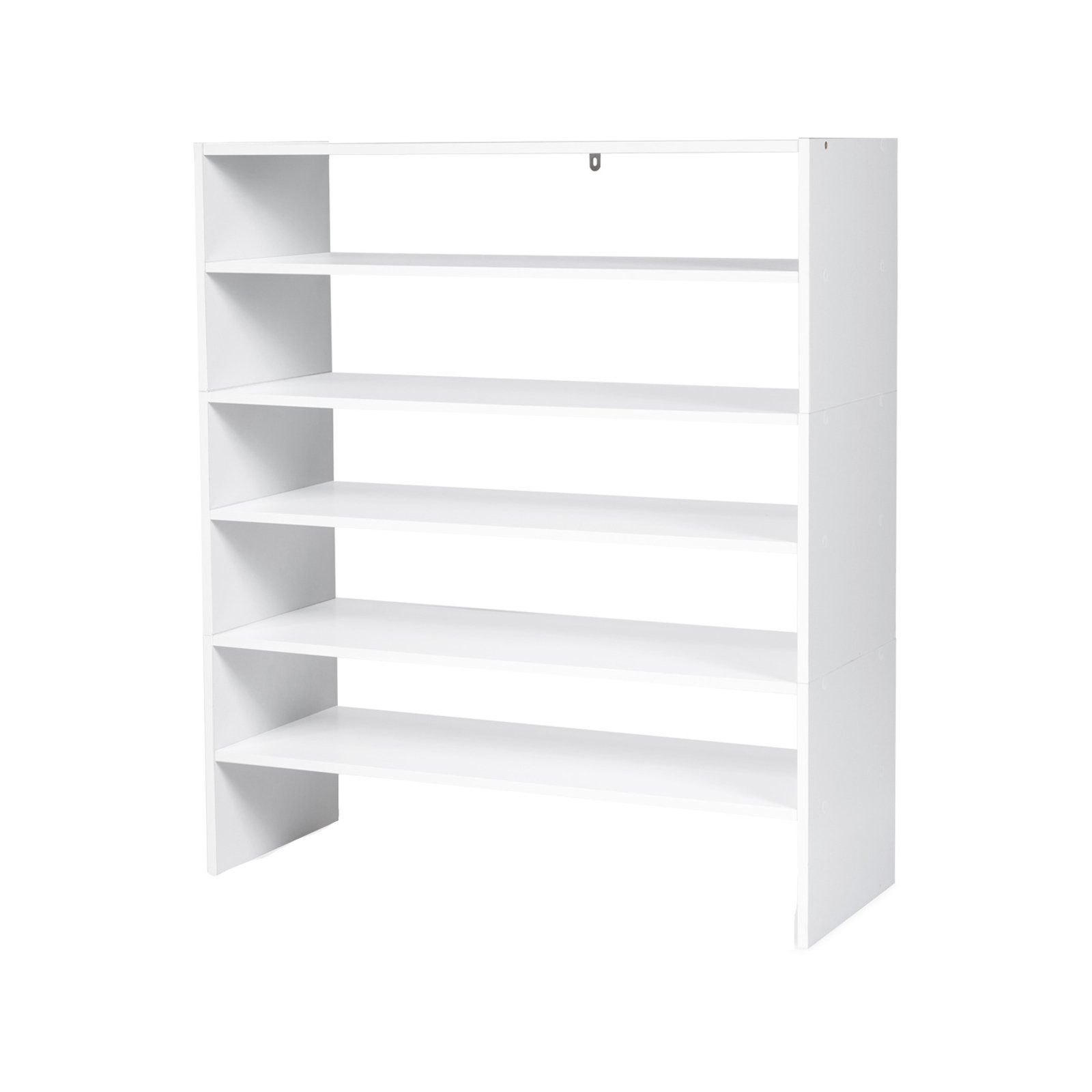 Costway 3PCS 2 tier Stackable Shoe Rack Horizontal Organizer Free Combination Storage Shelf White Bunnings Australia