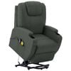 vidaXL Lift Chair Massage Chair Lift Recliner Chair Anthracite Faux Leather