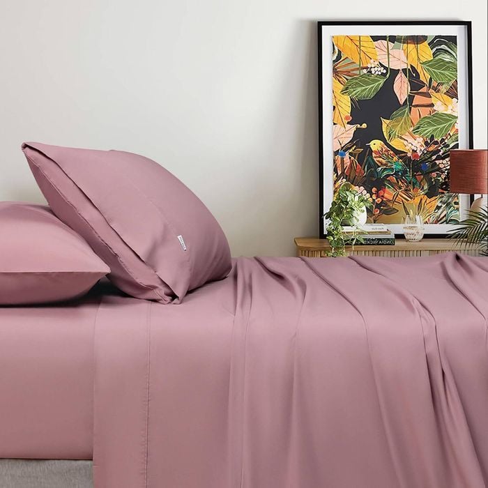 Gioia Casa 100% Vintage Washed Cotton Sheet Set with 1 Pillowcase - Rose - Single