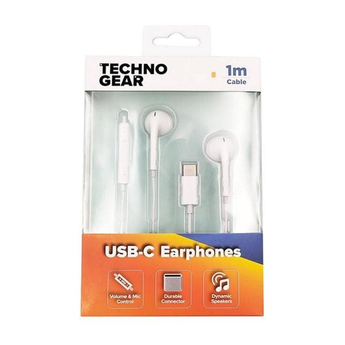 TGear Cabled USB-C Earphones with Microphone Pause/Play Volume Control