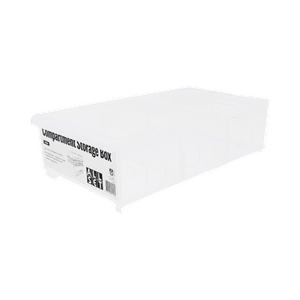 All Set Clear Wide Compartment Box With Two Dividers