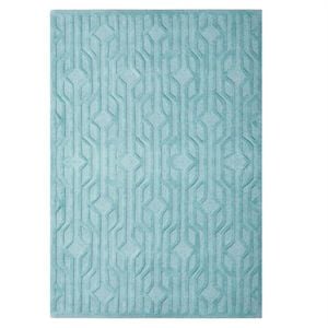 Contemporary Handwoven Wool Rug-Mavis 6371-Cashmere Blue-110x160cm