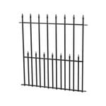 Peak 860mm Black Steel No-Dig Fencing Sheffield Fence Panel
