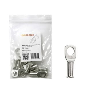 10 Pack of Exotronic 16mm² Copper Lug M10 | Bellmouth