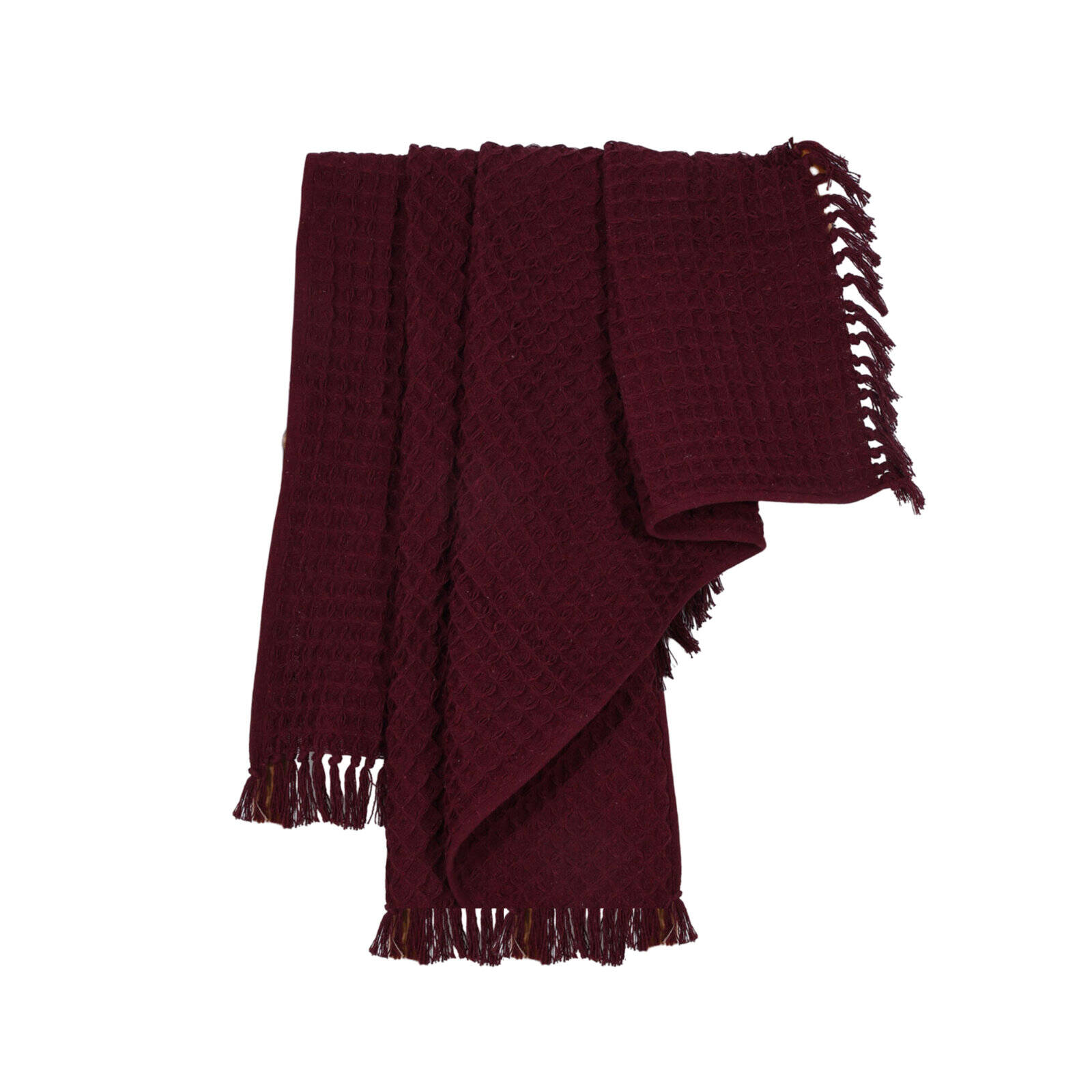 Astin Sinclair Waffle Throw Rug 130 x 170cm Rum Raisin