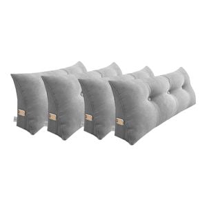 SOGA 4x 100cm Silver Wedge Pillows