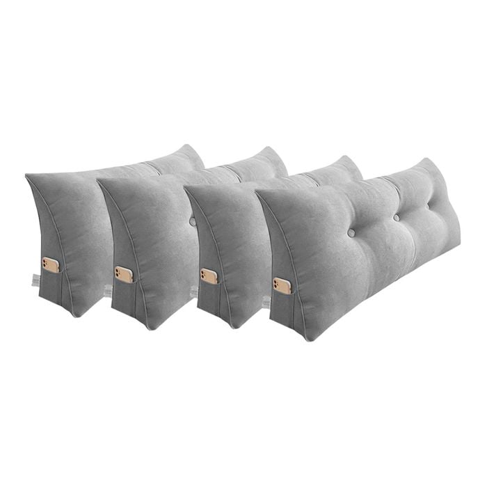 SOGA 4x 100cm Silver Wedge Pillows