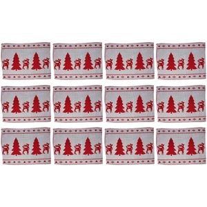 12PK LVD Placemat Christmas Row Decorative Tableware/Serveware