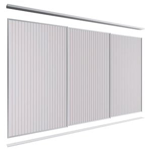 Lugna 2100 x 2701-3600mm Clear Anodised VJ Panel Wardrobe Triple Sliding Doors