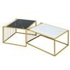 Costway Nesting Coffee Set Of 2 Side Table White