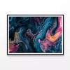 Colorful Waves Abstract  Print 100% Australian Made 90x60cm  (Poster)