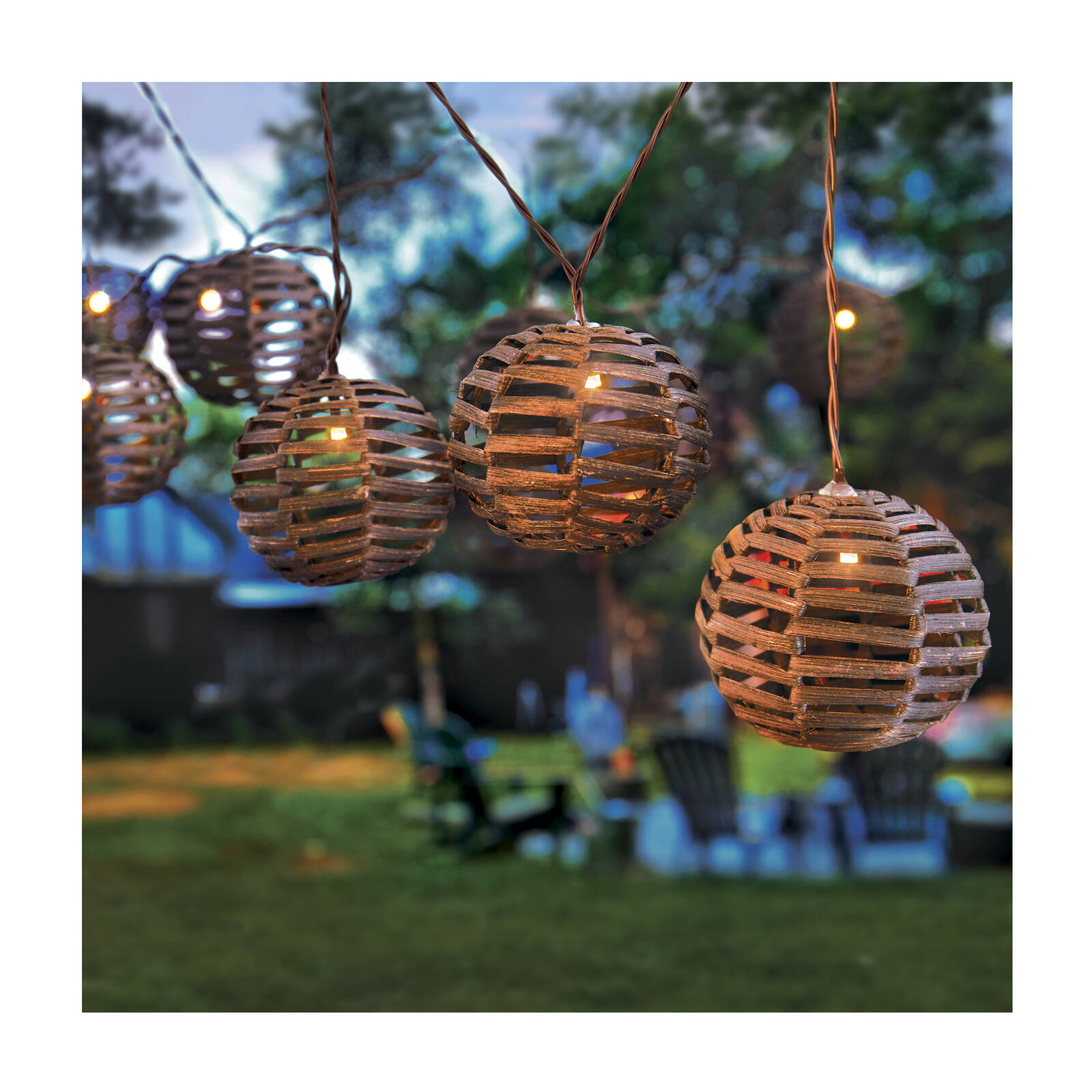 Lytworx Warm White Solar Bamboo Lanterns 10 Pack Bunnings Australia
