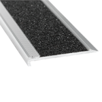 Duratac 900mm Clear Aluminium With Black Carborundum Insert And Countersunk Holes Stair Nosing
