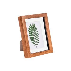 Nicola Spring Acrylic 3d Box Photo Frame With 4" X 6" Mount - 5" X 7"  - Dark Wood