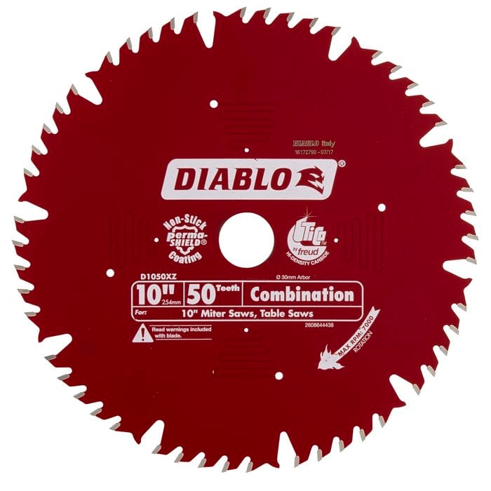 Diablo 254mm 10" 50 Teeth Combination Circular Saw Blade