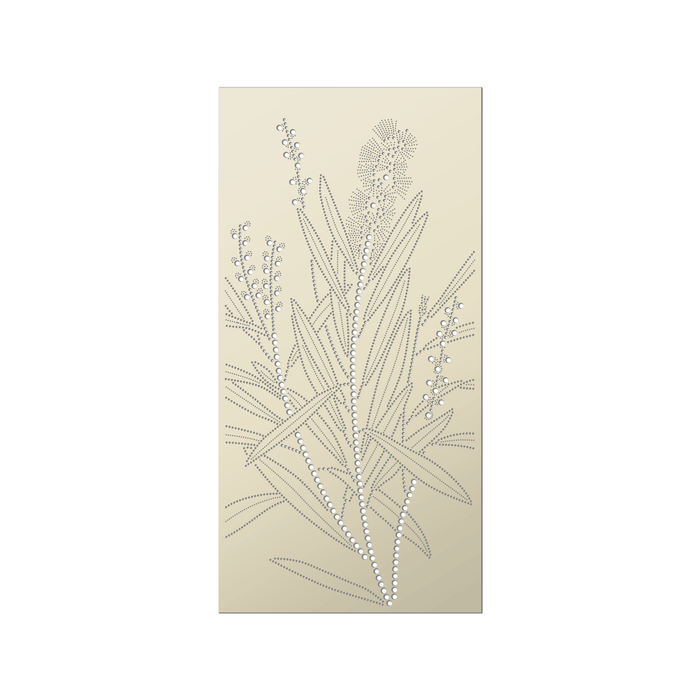 Walpix 1800 x 900 x 3mm Magnolia Flat Profile Bottle Brush Perforated Aluminium Decorative Screen