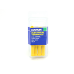 Narva 5-6mm Yellow Flared Vinyl Fully Insulated Cable Joiner (Butt Splice) - 8 Pack