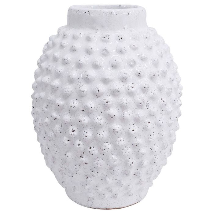LVD Avia Terracotta Flower Vase Decor 32x23cm - White
